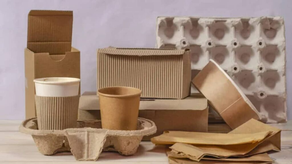 various paper containers for packaging